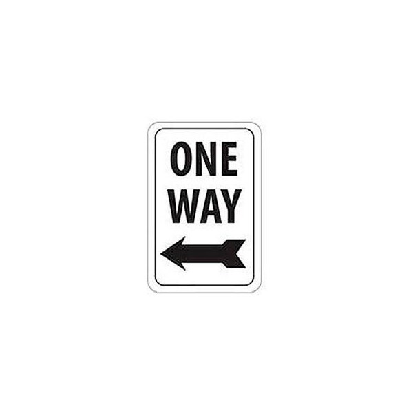 Reflective Aluminum Sign - One Way Left Arrow- .080in Thick,